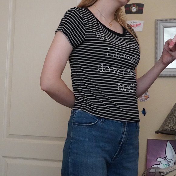 It's Just That I Literally Do Not Care At All graphic crop sarcastic y2k 2010s - Picture 3 of 3